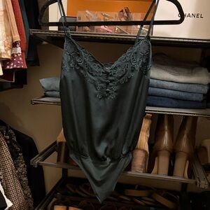 Abercrombie & Fitch Dark Green Lace Bodysuit